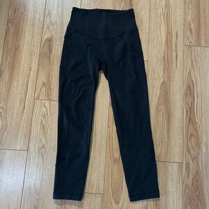 Lululemon Black Fast and Free High Rise Crop 23'' - Size 4